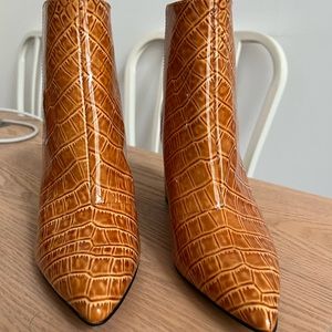 Vince Camuto Patent Croc Ankle Boot